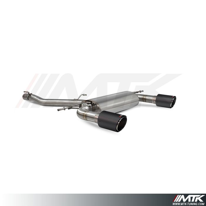 Catback Scorpion avec tube intermédiaire sans valve Audi TT MK3 2.0 TFSi Quattro Coupe sans FAP